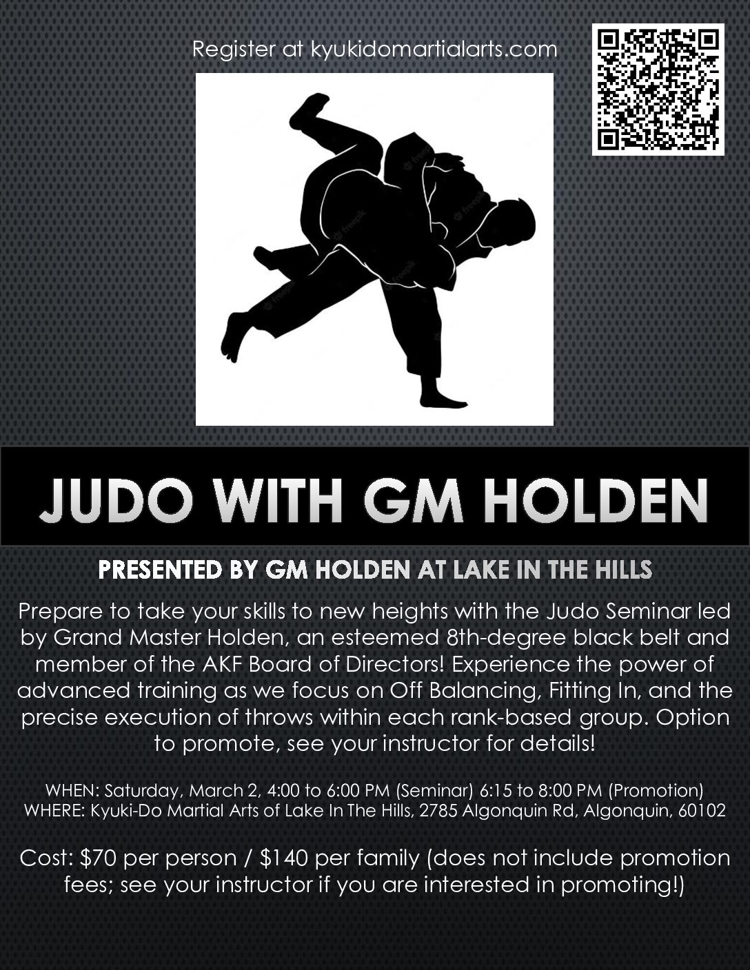 Judo Seminar with Grand Master Holden, March 2, 2024