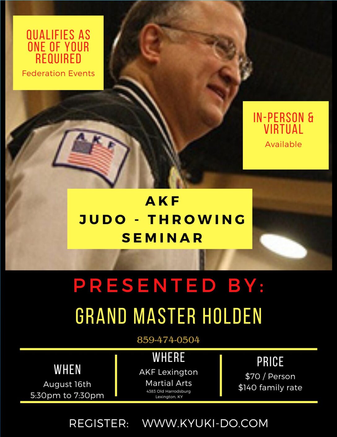 Judo Seminar with Grand Master Holden, August 16, 2024