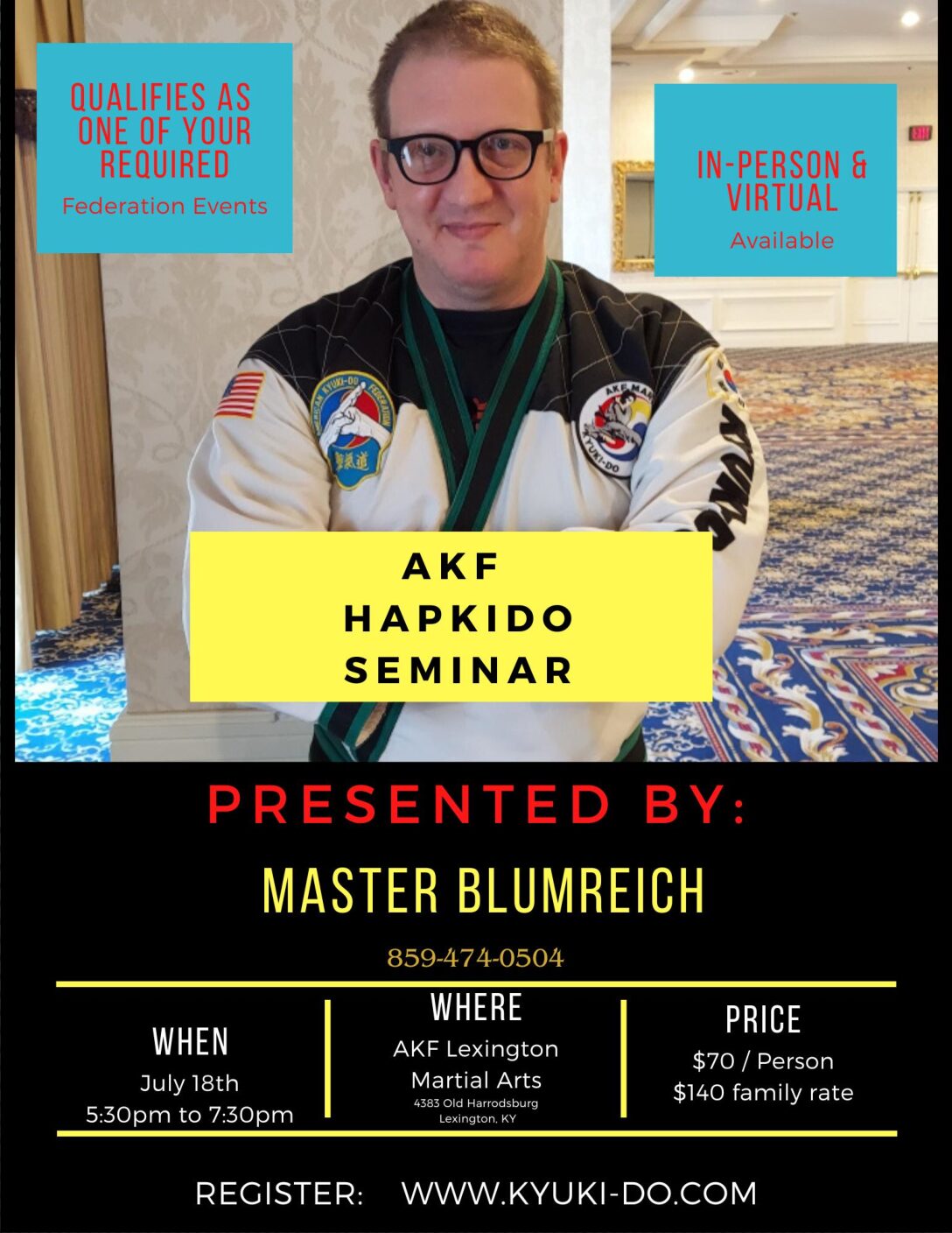 Video Access - Hapki-Do July 18, 2025 (with Master Blumreich)