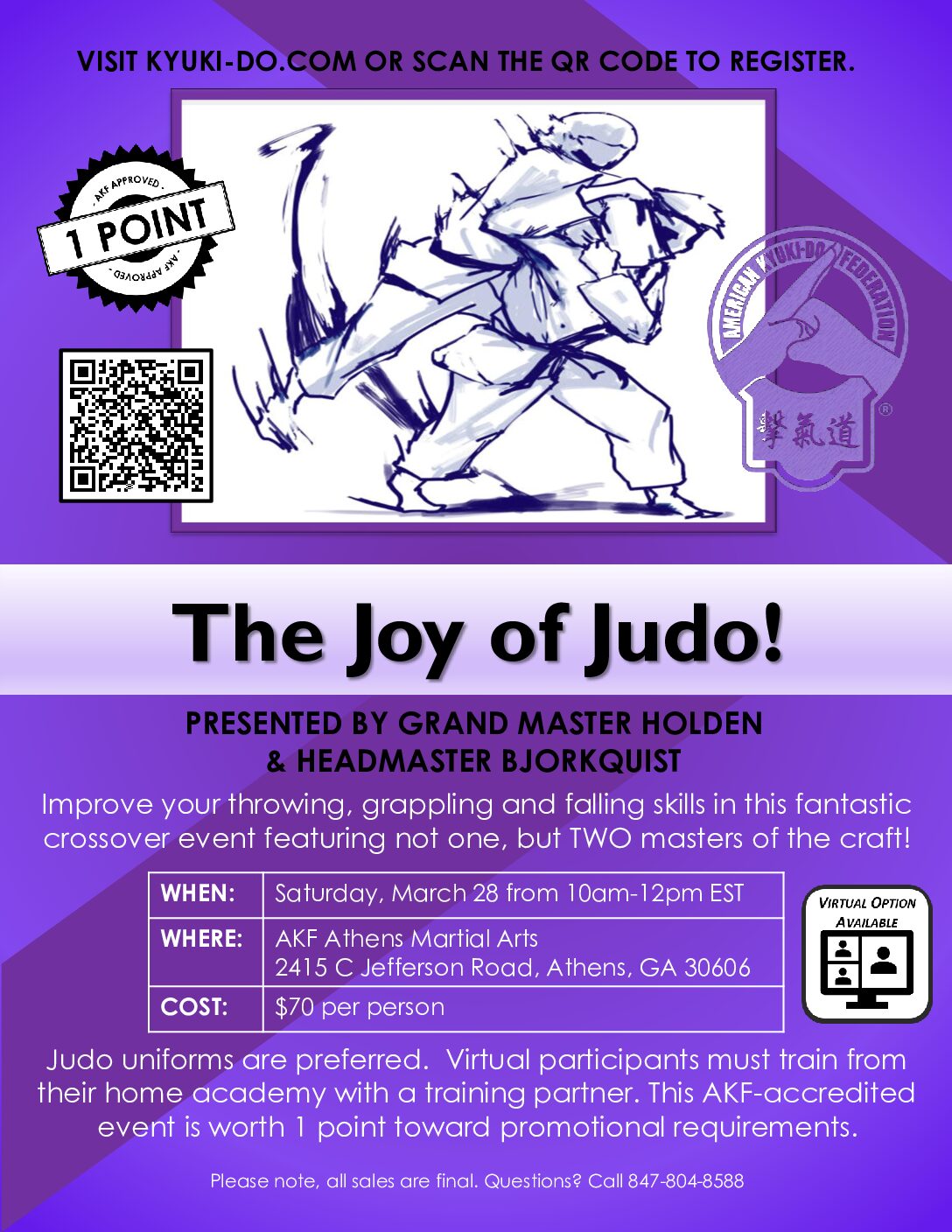 Judo with Grand Master Holden and Headmaster Bjorkquist, March 28, 2026