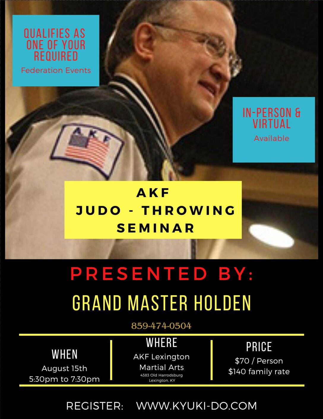 Judo with Grand Master Holden, August 15, 2025