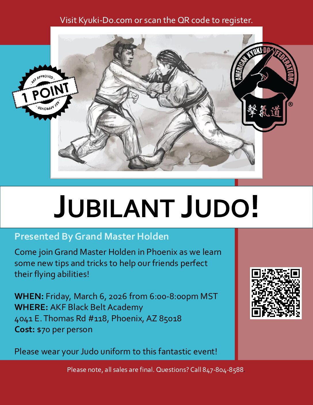 Video Access - Judo, March 6, 2026 (with Grand Master Holden)