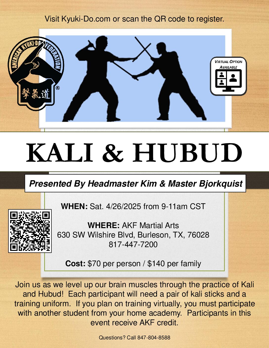 Video Access - Kali and Hubud Seminar, April, 2025 (With Headmaster Kim)