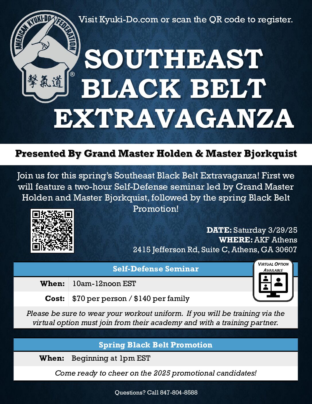 Southeast Black Belt Extravaganza, March 29, 2025