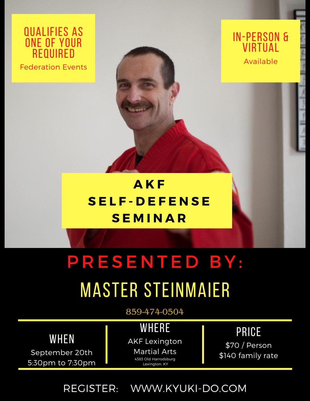 Self-Defense Seminar with Master Steinmaier, September 20, 2024
