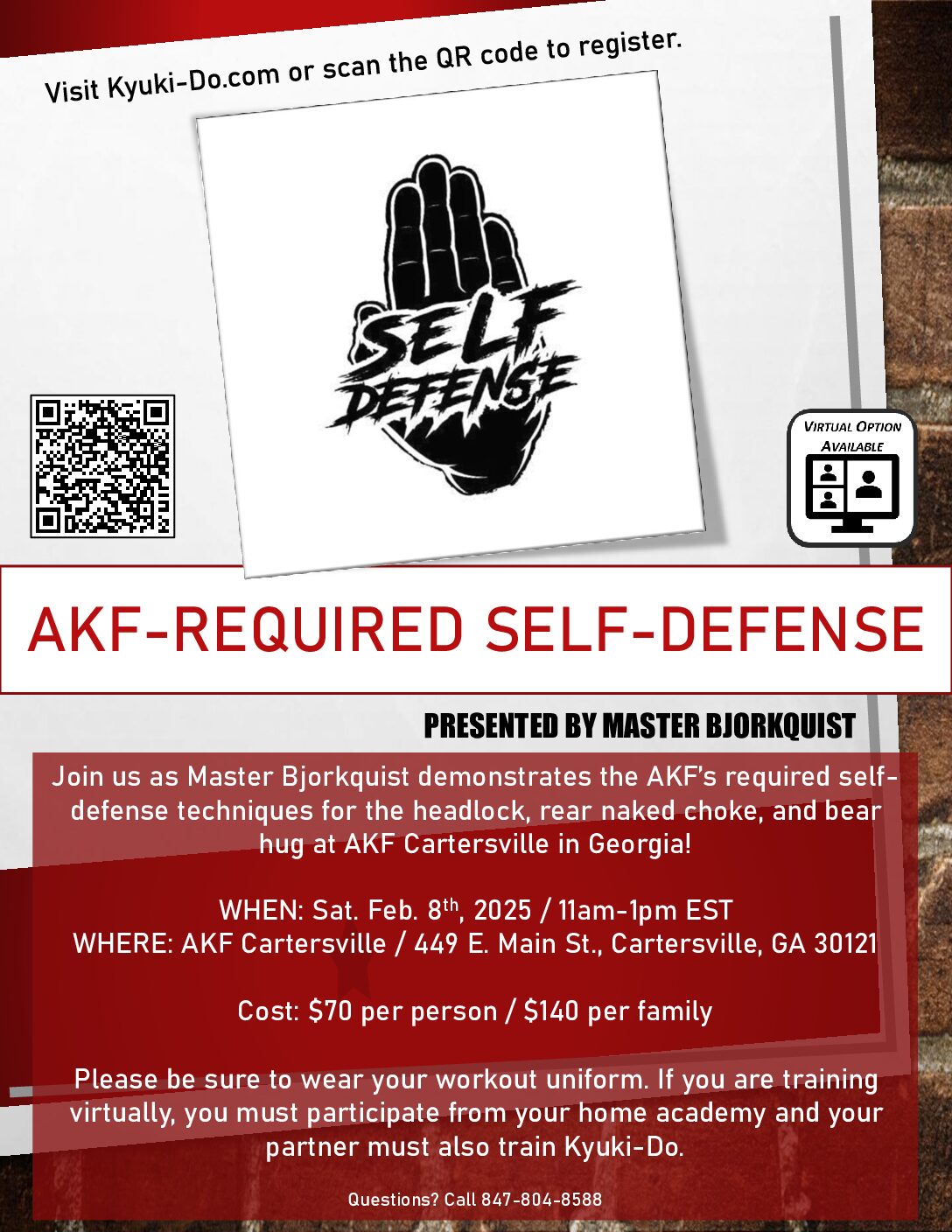Video Access - Self Defense Seminar, February, 2025 (With Master Bjorkquist)