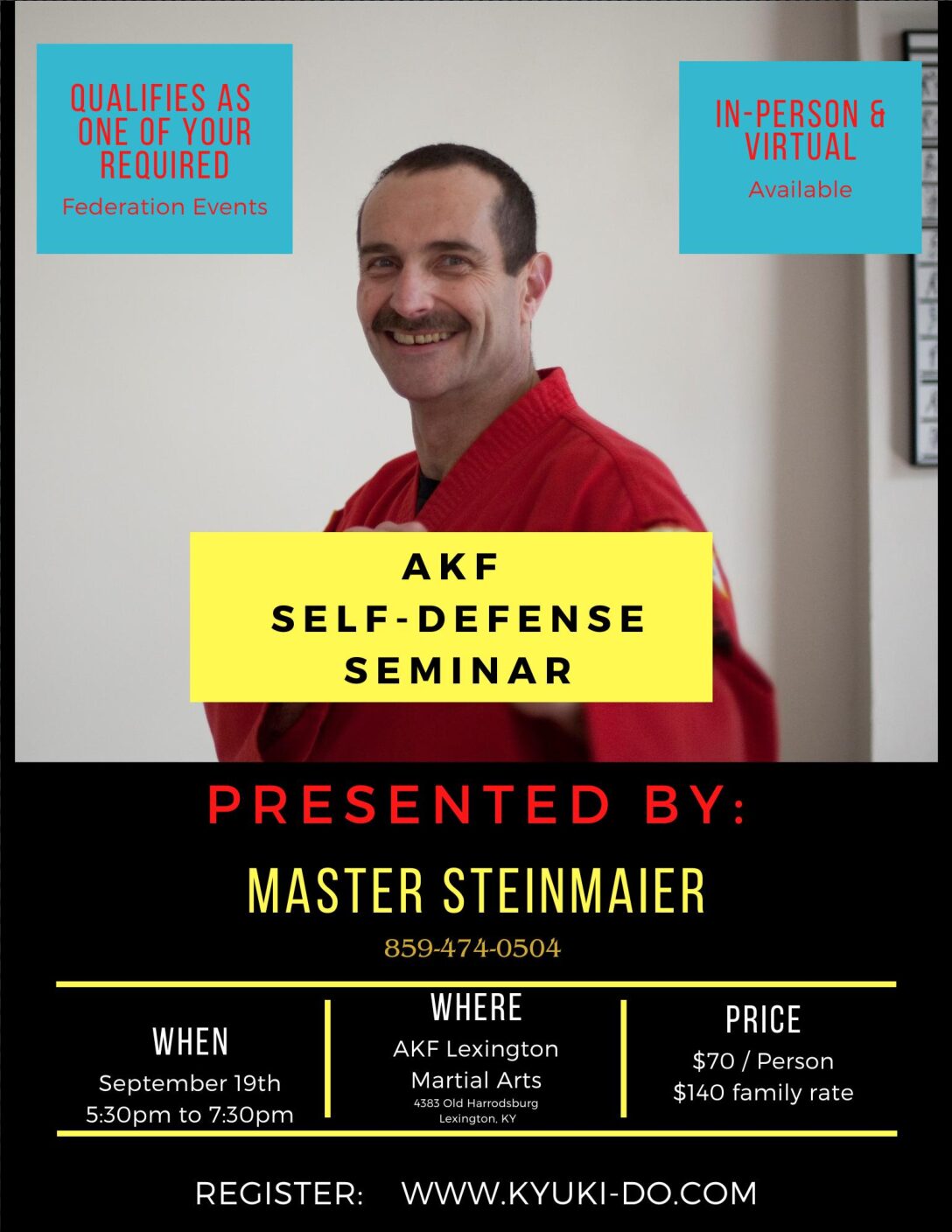 Video Access - Self-Defense September 19, 2025 (with Master Steinmaier)
